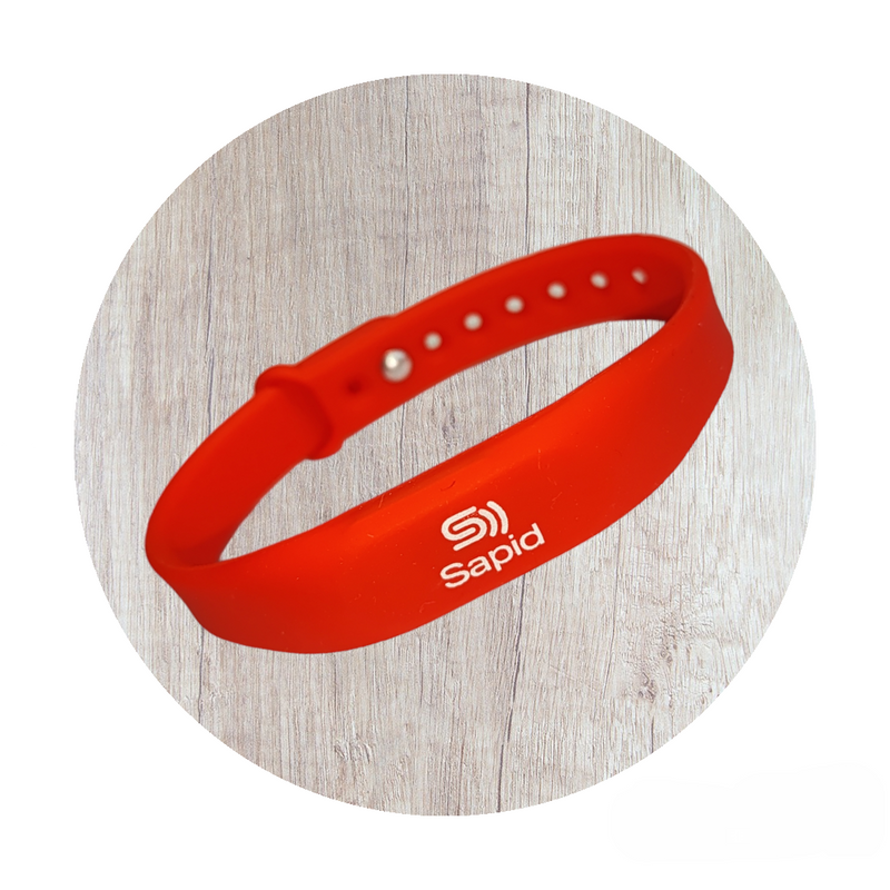 Brazalete de Silicón con Chip NFC - Rojo