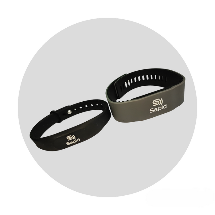 Pulsera de Silicón con Chip NFC Mod.1 - Gris