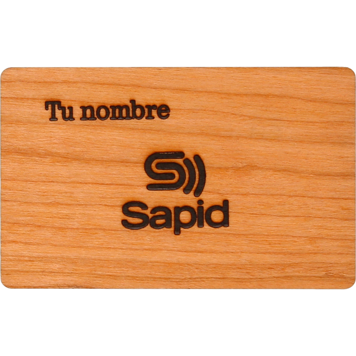 Tarjeta Personalizable de Madera con Chip NFC - Cereza – SapID mx