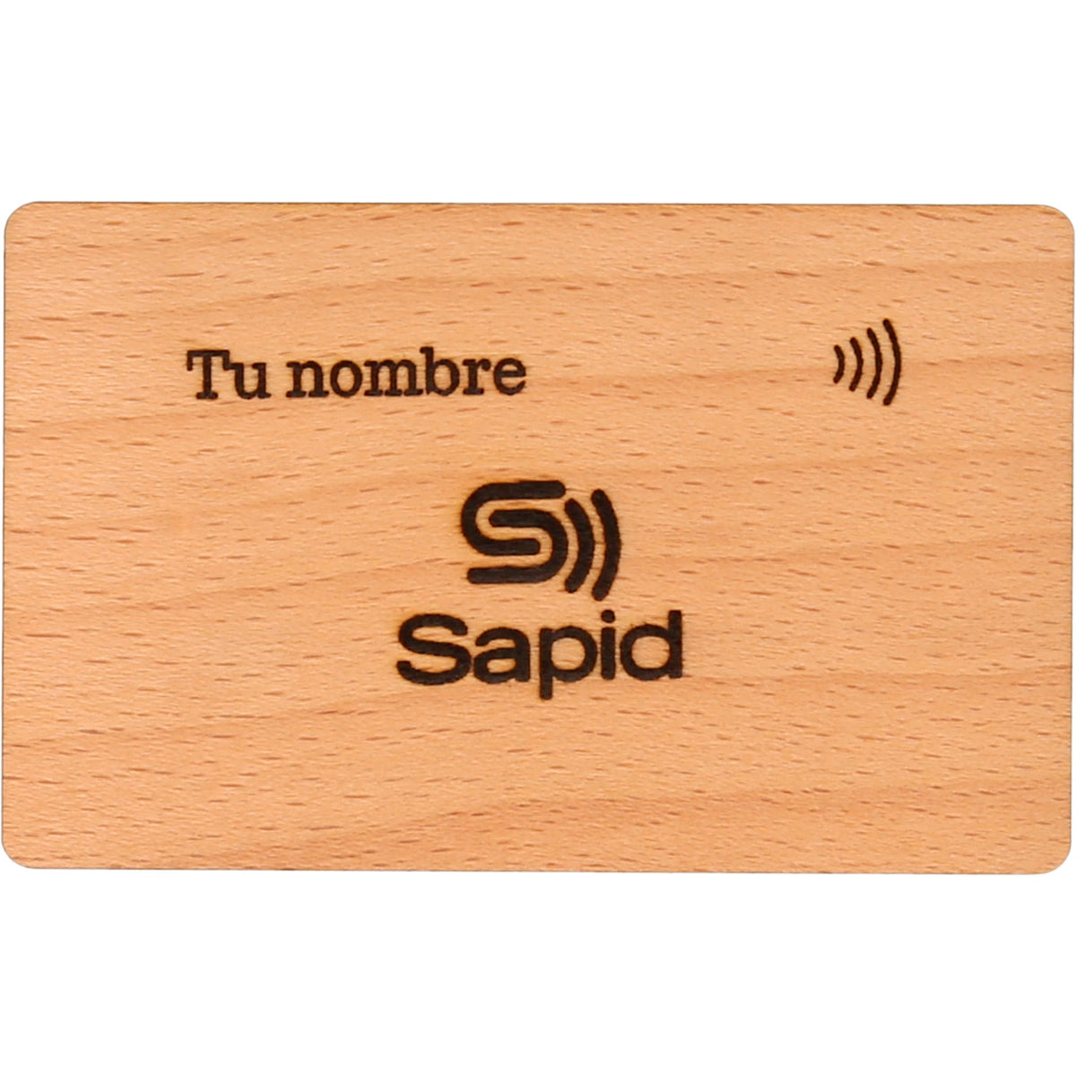 Sapid - dispositivos NFC - codigos QR - Etiquetas NFC - Tarjetas - Pulseras - Brazaletes - Tags - Stickers - Tarjeta Personalizable Haya