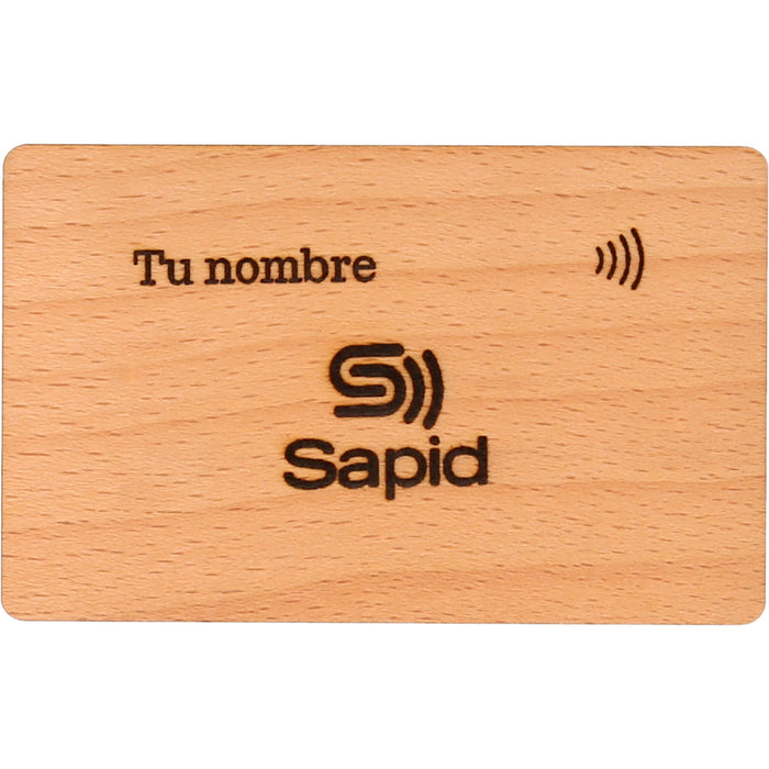 Sapid - dispositivos NFC - codigos QR - Etiquetas NFC - Tarjetas - Pulseras - Brazaletes - Tags - Stickers - Tarjeta Personalizable Haya